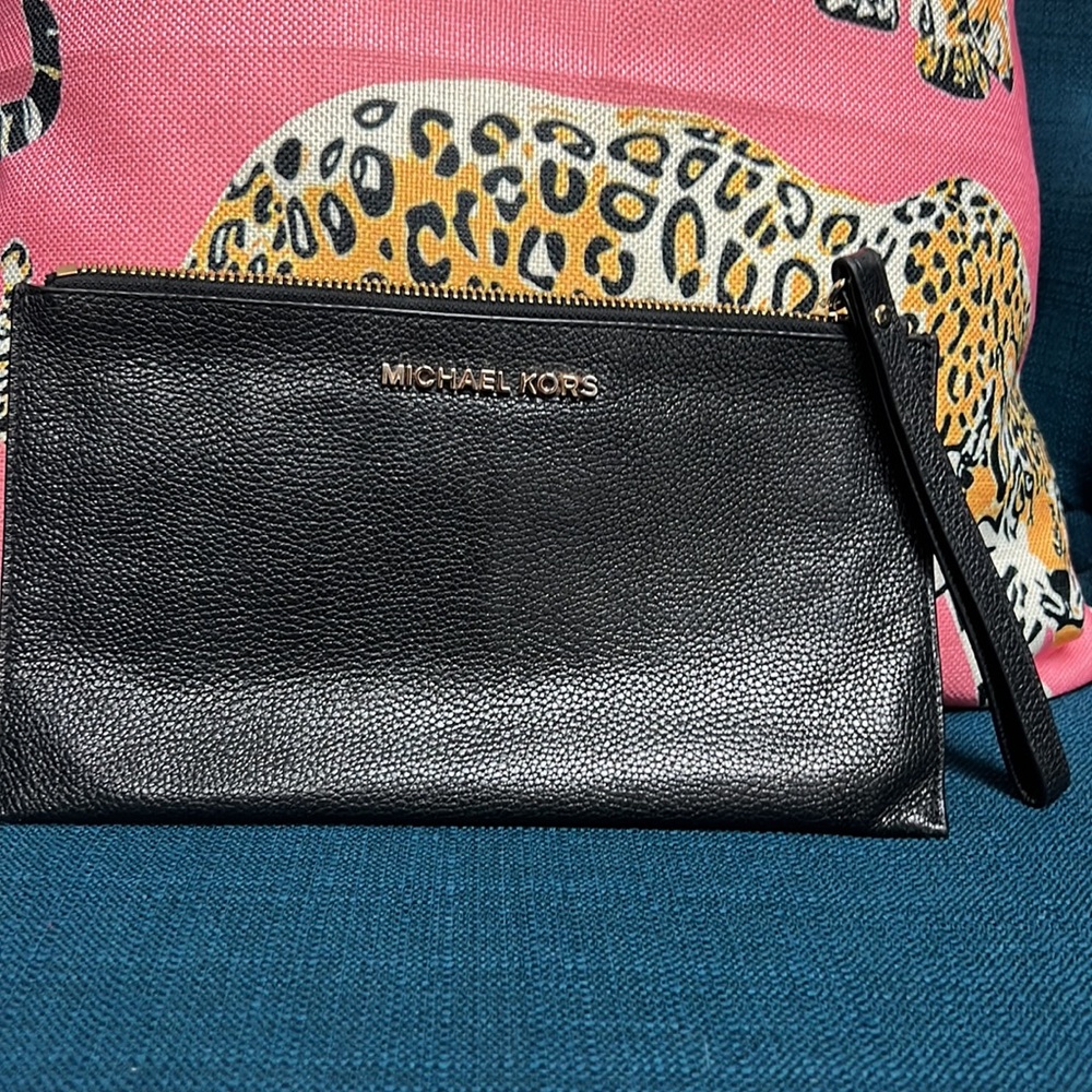 Authentic Black Michael Kors Wristlet - image 2